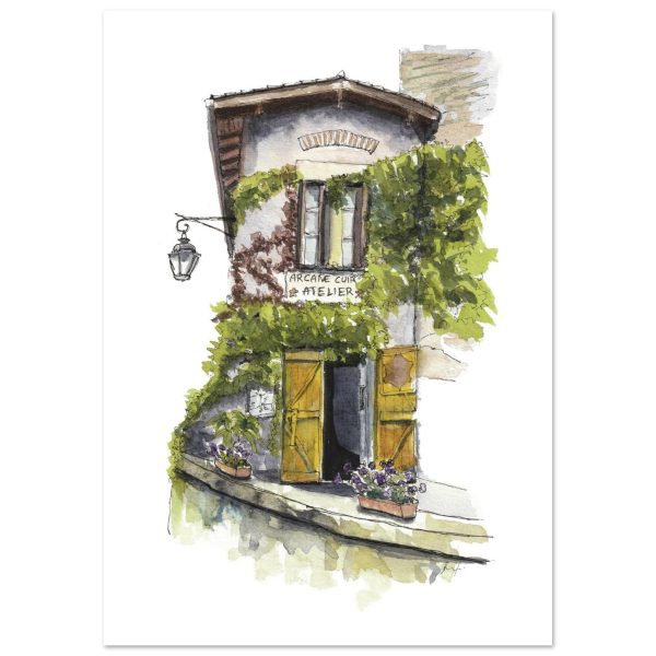 Tienda en Saint-Bertrand-de-Comminges, Francia, sin marco