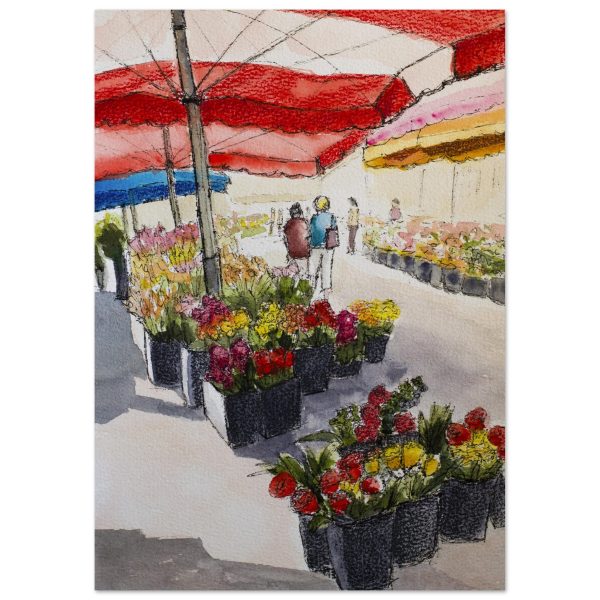 Mercado de flores, sin marco